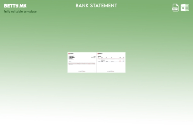 Шаблон за страници на Word во модерен стил Швајцарија Dukascopy извод од банкарс